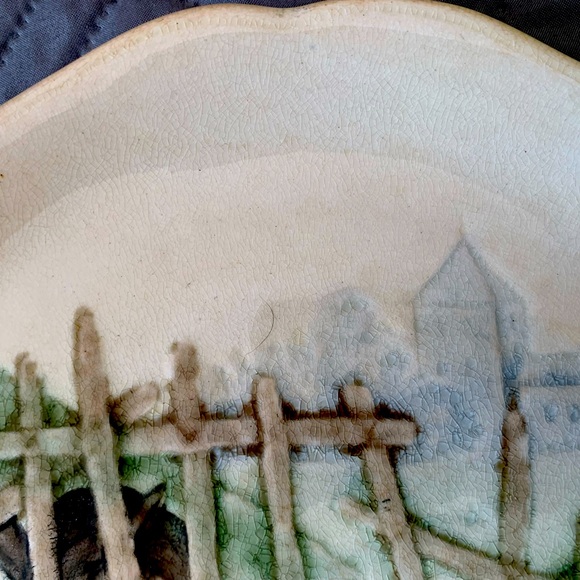 Majollica bunny plates set of 5. Made in France, 1900. - Picture 14 of 16